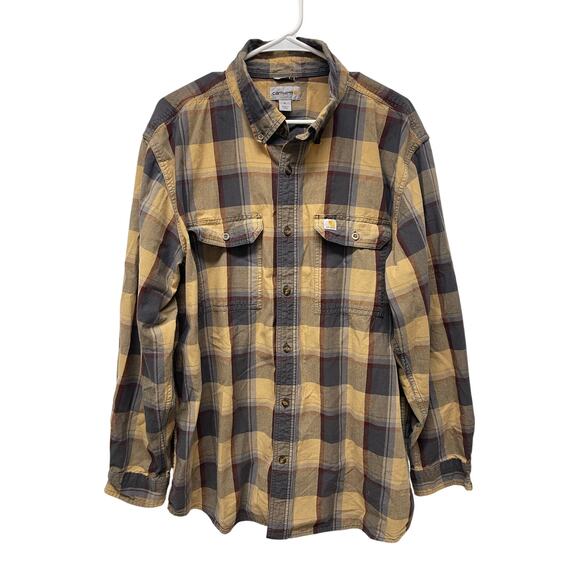Carhartt Men's Original Fit Button down long sleeve plaid flannel size XL - Picture 1 of 6